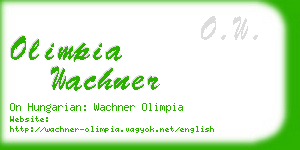 olimpia wachner business card